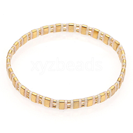 Bohemian Glass Seed Beaded Stretch Bracelets JM4508-24-1