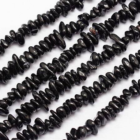 Natural Black Spinel Bead Strands G-L459-35-1