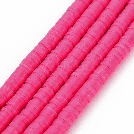 Handmade Polymer Clay Bead Strands X-CLAY-T002-6mm-49-1