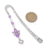 Angel Acrylic & Alloy Heart Charm Bookmarks AJEW-JK00317-3