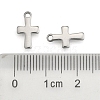 Non-Tarnish 304 Stainless Steel Tiny Cross Charms X-STAS-E104-34P-3