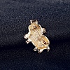 Golden Alloy Rhinestone Brooches PW-WG64794-01-3