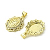 Brass Micro Pave Cubic Zirconia Pendants KK-H472-53K-G-2