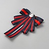 Polyester & Alloy Rhinestone Bowknot Brooches for Women JEWB-WH0039-12B-2