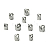 15Pcs 3 Styles 303 Stainless Steel Cord End/Tips STAS-CJ0003-37-8