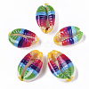 Printed Natural Cowrie Shell Beads SSHEL-R047-01-A04-2