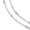 304 Stainless Steel Virgin Cross Pendant Rosary Bead Necklaces NJEW-JN05416-5