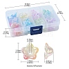 120Pcs 8 Colors UV Plating Iridescent Acrylic Bead Caps OACR-FS0001-64-7