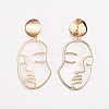 Brass Dangle Earrings X-EJEW-JE03330-4