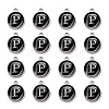 Platinum Plated Alloy Charms LS-ENAM-S118-02P-P-2