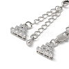 Brass Micro Pave Cubic Zirconia Chain Extender with Glass KK-U052-20P-2