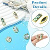 5Pcs 5 Styles Natural Paua Shell Pendants KK-CJ0003-10-3