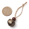 Iron Bell Pendant Decoration HJEW-JM02488-02-3