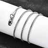 Tarnish Resistant 304 Stainless Steel Snake Chain Necklaces NJEW-M151-11P-2