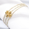 Polyester Multi-Strand Bracelets FB-CBA983F-02G-5