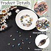 80Pcs 8 Colors Electroplate Transparent Glass Beads EGLA-SC0001-71-6