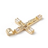 Rack Plating Brass Micro Pave Cubic Zirconia Pendants KK-F848-10G-3