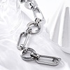 Tarnish Resistant 304 Stainless Steel Oval Link Chain Bracelets BJEW-I293-03P-3