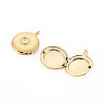 Ion Plating(IP) 304 Stainless Steel Pendant Enamel Settings X-STAS-N097-140-3