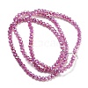 Transparent Baking Painted Glass Beads Strands DGLA-F002-02B-07-3