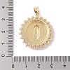 Brass Cubic Zirconia Pendants KK-Z050-07G-02-3