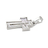 Brass Pave Natural White Shell Pendants KK-S522-01B-P-2