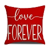 Valentine's Day Burlap Pillow Covers AJEW-M217-01C-1