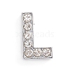 Alloy Slide Charms ALRI-WH0005-09L-P-1