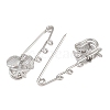 Shell Shape 304 Stainless Steel Safety Pins Brooch Findings SA-CBA098D-16J-P03-2