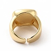 Natural Shell Rectangle Open Cuff Ring KK-A180-42G-2