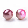 Rainbow Acrylic Imitation Pearl Beads OACR-R065-8mm-A10-2