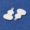 925 Sterling Silver Blank Gourd Charms STER-F057-06S-2