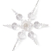 Glass Snowflake Pendant Decorations HJEW-TA00237-4