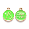 Alloy Enamel Pendants X-ENAM-S124-01B-06E-1