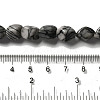 Natural Black Silk Stone/Netstone Beads Strands G-B078-D20-01-5