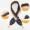 Stripe Pattern Cotton Fabric & PU Leather Bag Straps FIND-WH0001-55C-3