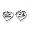 Non-Tarnish 304 Stainless Steel Charms STAS-N092-84-2