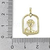 Brass Micro Pave Cubic Zirconia Pendants KK-Z078-16G-3