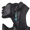 Synthetic Turquoise Dangle Earrings EJEW-JE05849-02-3