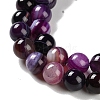 Natural Striped Agate/Banded Agate Beads Strands G-Z060-A01-B12-4