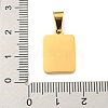 PVD Vacuum Plating 304 Stainless Steel Pave Natural White Shell Pendants STAS-S130-03G-C-3