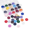 80Pcs 20 Colors 4-Hole Resin Buttons BUTT-TA0001-29A-3