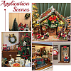 10Pcs 2 Styles Plastic Christmas Wreaths AJEW-OC0014-73-5