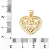 Mother's Day Brass Cubic Zirconia Pendants KK-L251-07G-01-3