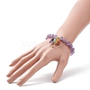 Natural Amethyst Stretch Bracelet BJEW-JB08748-01-3