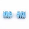 Opaque Resin European Beads RESI-G047-12-3