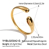 304 Stainless Steel Adjustable Open Cuff Bangles for Women AP4404-1-2
