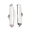 304 Stainless Steel Slide On End Clasp Tubes STAS-C044-08B-P-1