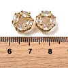 Brass Micro Pave Cubic Zirconia Beads KK-F913-02G-01-3