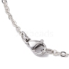 Light Sky Blue Glass Evil Eye Pendant Necklace with Alloy Cable Chains NJEW-JN04650-01-5